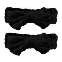 Kit 2 Faixa Headband Rosa Pink e Preto - Encaracolados