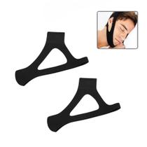 Kit 2 Faixas Anti Ronco Apneia Cabeça Queixo Ajustável