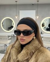 Kit 2 Faixas De Cabelo larga premium headband elegante moda Cor:Preto Kit 2 Faixas De Cabelo larga premium headband elegante moda Cor:Preto