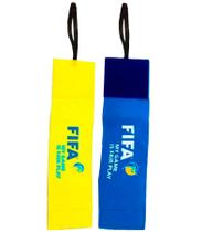Kit 2 Faixas de Capitão Braçadeira Futebol Ajustável com Elástico