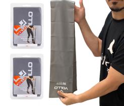 Kit 2 Faixas Elásticas De Exercício Pilates Fisioterapia VP1024 Vollo Sports Nível Forte Cinza Kit 2 Faixas Elásticas De Exercício Pilates Fisioterapia VP1024 Vollo Sports Nível Forte Cinza