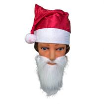 Kit 2 Fantasias Barba falsa branca pelucia + 2 Gorro noel Kit 2 Fantasias Barba falsa branca pelucia + 2 Gorro noel