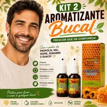Kit 2 FaraMel Spray 30ml Aromatizante Bucal com Mel, Própolis, Romã, Gengibre e Guaco Kit 2 FaraMel Spray 30ml Aromatizante Bucal com Mel, Própolis, Romã, Gengibre e Guaco