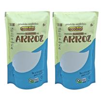 KIT 2 Farinha De Arroz Orgânica Vegana S Glúten Ecobio 1,0Kg