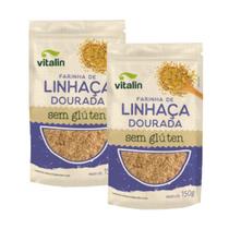 Kit 2 Farinha de Linhaça Dourada 150g Vitalin Kit 2 Farinha de Linhaça Dourada 150g Vitalin