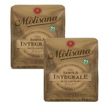 Kit 2 Farinha de Trigo Integral La Molisana 1kg Italiana Premium, Rica em Fibras Kit 2 Farinha de Trigo Integral La Molisana 1kg Italiana Premium, Rica em Fibras