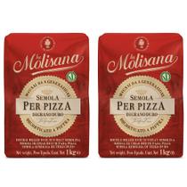 Kit 2 farinha importada la molisana pizza 1kg italiana, fina e perfeita para massas artesanais Kit 2 farinha importada la molisana pizza 1kg italiana, fina e perfeita para massas artesanais
