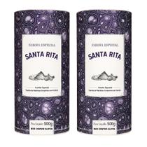 Kit 2 farofas gourmet especial santa rita 500g temperada com cebola crocante premium