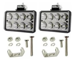 Kit 2 Farol De Milha 8 Leds 24w 12/24v Jeep Mb 1935 1618 Sc