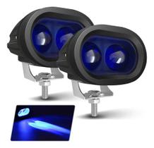 Kit 2 Farol Led Azul Empilhadeira Nr11 Auxiliar Blue
