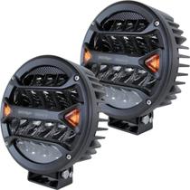 Kit 2 Farol Led Xroad Redondo Auxiliar 18 Leds 10-30V 84W 8100Lm 17,8cm