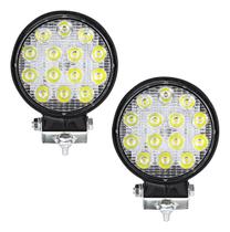 Kit 2 Farol Milha Auxiliar 14 Led Bola Agrícola Off Road 48w