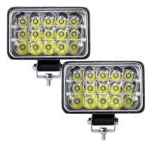 Kit 2 Farol Milha Auxiliar 15led 45w 9v36v Retângulo Offroad