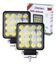 Kit 2 Farol Milha Auxiliar 16 Led Agrícola 48w Chimex Kit 2 Farol Milha Auxiliar 16 Led Agrícola 48w Chimex