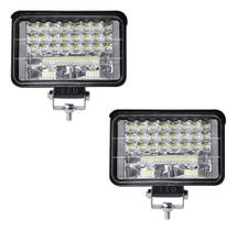 Kit 2 Farol Milha Auxiliar 48led 144w 9v36v Off Road 6500k