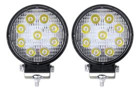 Kit 2 Farol Milha Auxiliar 9 Led Agrícola Offroad 27w Briwax Kit 2 Farol Milha Auxiliar 9 Led Agrícola Offroad 27w Briwax