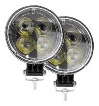 Kit 2 Farol Milha Auxiliar Bola Agrícola Off Road 12w 6500k Kit 2 Farol Milha Auxiliar Bola Agrícola Off Road 12w 6500k