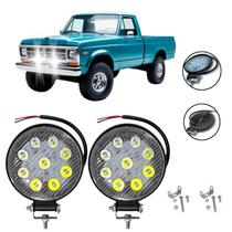 Kit 2 Farol Milha Auxiliar Caminhonete 6000K Luz Branca 27W