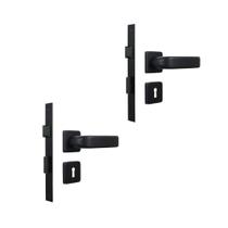 Kit 2 Fechadura Firenze Interna Preto Fosco 4cm MGM Kit 2 Fechadura Firenze Interna Preto Fosco 4cm MGM