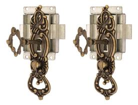 Kit 2 Fechaduras Chave Antiga Embutir Armários Guarda Roupas Kit 2 Fechaduras Chave Antiga Embutir Armários Guarda Roupas