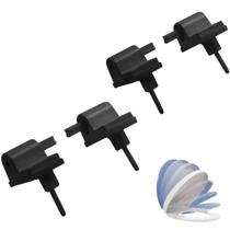Kit 2 Fechamentos Suave Conjunto de Fixação para Assentos Astra Preto
