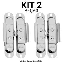 Kit 2 Fecho Automáticos Stam Niquelado para Janelas Madeira Alumínio e Ferro Alta Resistência