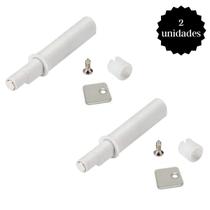 Kit 2 Fecho Toque Magnético Tip-on p/ Armário Embutir Branco
