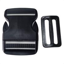 Kit 2 Fechos 50mm E 4 Reguladores Para Mochilas Bolsas