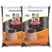 Kit 2 Feijão Fritz e Frida 1Kg Preto Premium Tipo 1 - Gaúcho