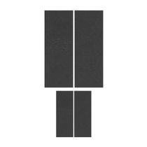 Kit 2 Feltro Adesivo Retangular 127x51mm Preto Com 2 Unid