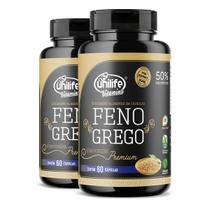 Kit 2 Feno Grego Premium Unilife 60 Cápsulas