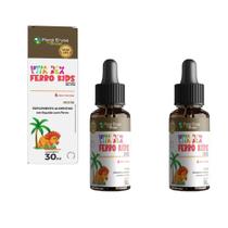 Kit 2 Ferro Kids 2x30 ml Morango Vita Rex Floral Ervas Kit 2 Ferro Kids 2x30 ml Morango Vita Rex Floral Ervas
