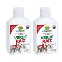 Kit 2 Fertilizante Adubo Líquido Mineral Verde Raiz 140 ml Concentrado Ideal Para Plantas Flores e Frutíferas - Nutriplan