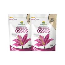 Kit 2 Fertilizante Adubo Vitaplan Farinha De Osso - 1kg