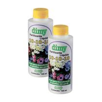 Kit 2 Fertilizante Liquido Dimy 10-10-10 - 120ml, Rende até 12L