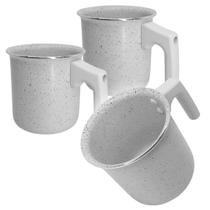 Kit 2 Fervedor Leiteira Cerâmico Antiaderente Vanilla 11cm