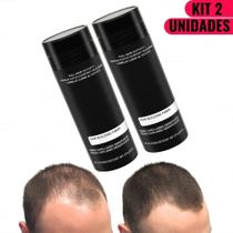 Kit 2 Fibra Capilar Calvície Pó De Queratina Para Cabelo 27,5g
