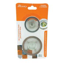 Kit 2 Filtro de Ralo de Pia de Cozinha Aço Inox Kit 2 Filtro de Ralo de Pia de Cozinha Aço Inox