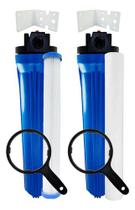 Kit 2 Filtros Água Polipropileno 20 X 2 1/2 5 Micra Pp Pliss Azul Kit 2 Filtros Água Polipropileno 20 X 2 1/2 5 Micra Pp Pliss Azul