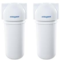 Kit 2 Filtros de Água Blindado Refil Acquabios Acqua 200 7' AB200 Tripla Proteção Carbon Block