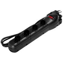 Kit 2 Filtros De Linha Pvc 4 Tomadas Qfl4 Preto Qualitronix