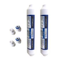 Kit 2 Filtros Externos + Conectores Geladeiras Side By Side Electrolux, Samsung, Brastemp, Philco, Bosch, Mabe, Lg, Ge Kit 2 Filtros Externos + Conectores Geladeiras Side By Side Electrolux, Samsung, Brastemp, Philco, Bosch, Mabe, Lg, Ge