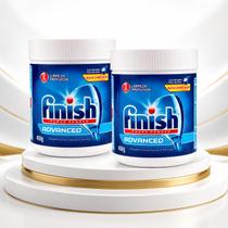 Kit 2 Finish Pó Power 450g LavaLouças Detergente em Pó Limpeza Profunda Remove Gordura e Manchas