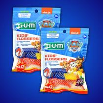 Kit 2 Fio Dental Flosser Kids Patrulha Canina 40un Gum Kit 2 Fio Dental Flosser Kids Patrulha Canina 40un Gum