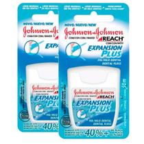 Kit 2 Fio Dental Regular Reach Expansion Plus Johnson's 50m