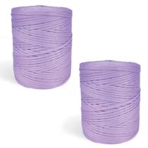Kit 2 Fio Náutico Premium 100% Poliéster 5mm 500g Crochê