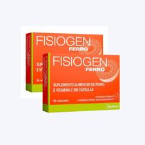 Kit 2 Fisiogen Suplemento Ferro e Vitamica C 30 cápsulas