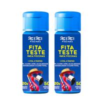 Kit 2 Fita 5 em 1 Medidor De Cloro Ph Alcalinidade Piscina Kit 2 Fita 5 em 1 Medidor De Cloro Ph Alcalinidade Piscina