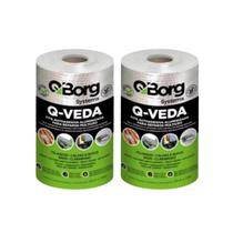Kit 2 Fita Asfáltica Aluminizada Adesiva Reparos Multiúso 15cm x 10m