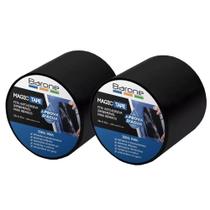 Kit 2 Fita Autoadesiva Impermeável Reparo Preta 1,5m x 10cm Kit 2 Fita Autoadesiva Impermeável Reparo Preta 1,5m x 10cm